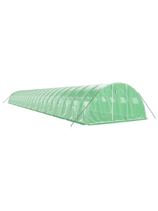 Skleník s ocelovým rámem zelený 96 m² 24 x 4 x 2 m