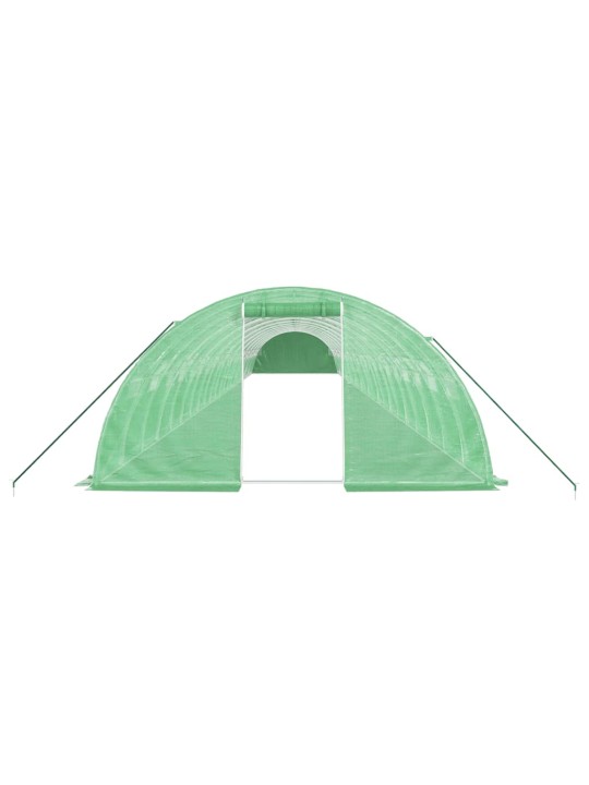 Skleník s ocelovým rámem zelený 96 m² 24 x 4 x 2 m