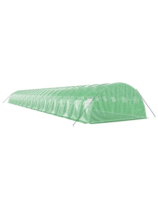 Skleník s ocelovým rámem zelený 96 m² 24 x 4 x 2 m