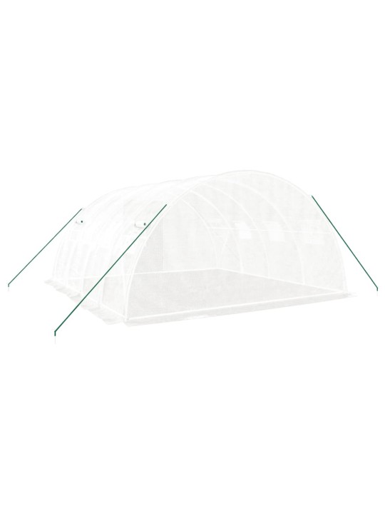 Skleník s ocelovým rámem bílý 16 m² 4 x 4 x 2 m