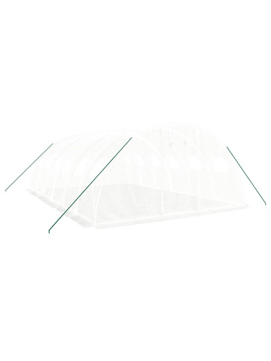 Skleník s ocelovým rámem bílý 24 m² 6 x 4 x 2 m