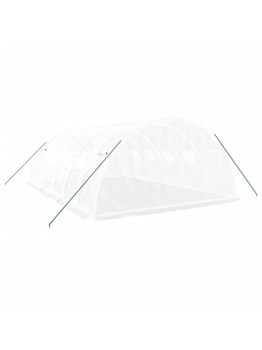 Skleník s ocelovým rámem bílý 24 m² 6 x 4 x 2 m
