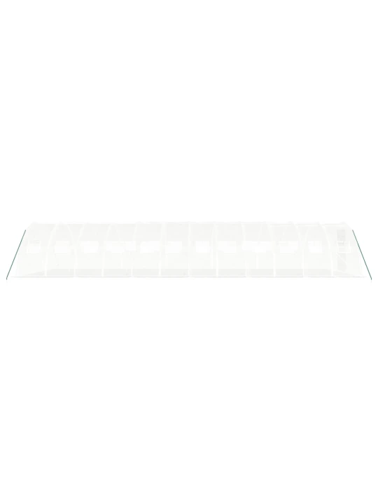 Skleník s ocelovým rámem bílý 48 m² 12 x 4 x 2 m