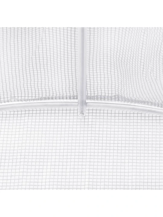 Skleník s ocelovým rámem bílý 64 m² 16 x 4 x 2 m