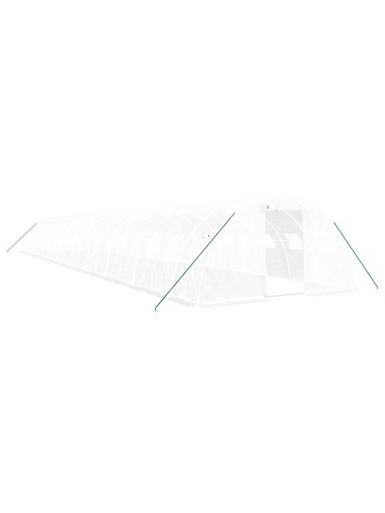 Skleník s ocelovým rámem bílý 80 m² 20 x 4 x 2 m