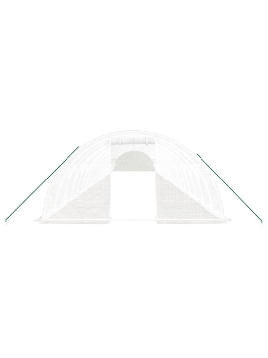 Skleník s ocelovým rámem bílý 88 m² 22 x 4 x 2 m