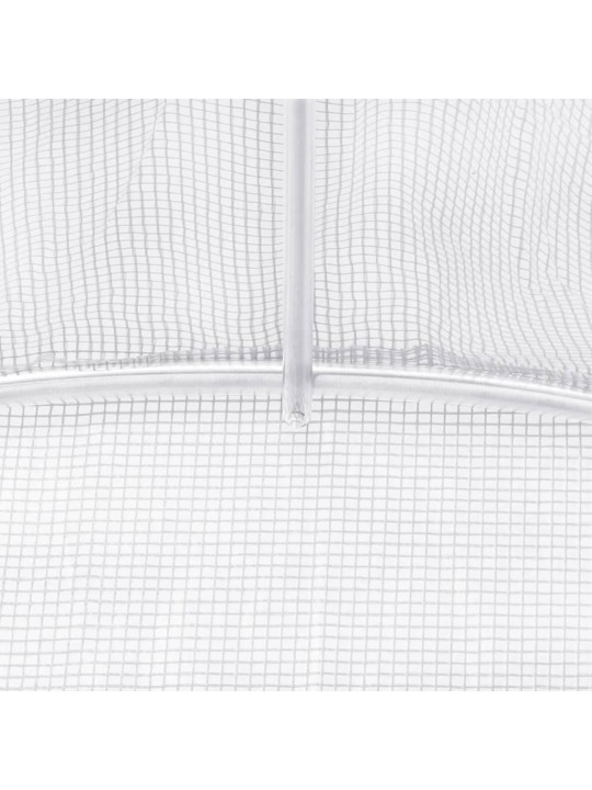 Skleník s ocelovým rámem bílý 88 m² 22 x 4 x 2 m