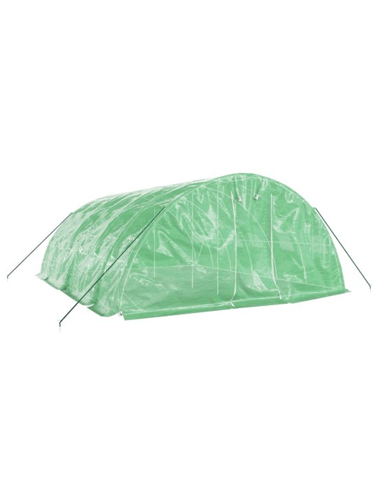 Skleník s ocelovým rámem zelený 30 m² 6 x 5 x 2,3 m