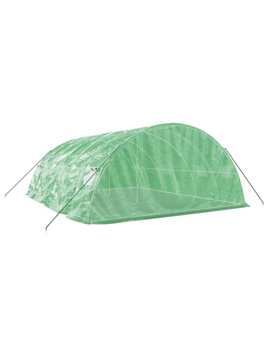 Skleník s ocelovým rámem zelený 30 m² 6 x 5 x 2,3 m