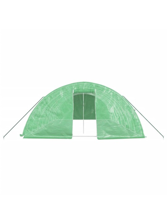 Skleník s ocelovým rámem zelený 40 m² 8 x 5 x 2,3 m