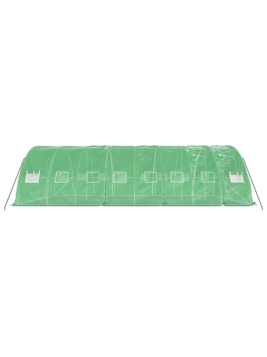 Skleník s ocelovým rámem zelený 40 m² 8 x 5 x 2,3 m