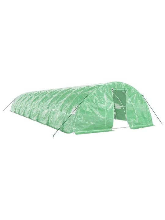 Skleník s ocelovým rámem zelený 80 m² 16 x 5 x 2,3 m