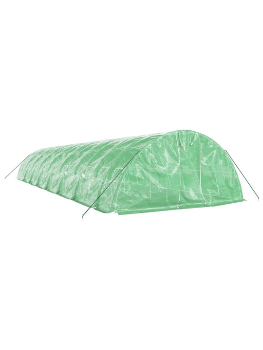 Skleník s ocelovým rámem zelený 80 m² 16 x 5 x 2,3 m