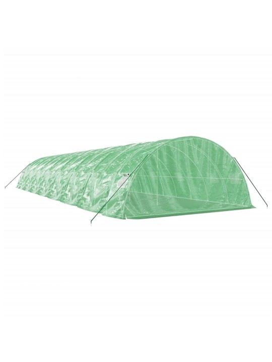 Skleník s ocelovým rámem zelený 80 m² 16 x 5 x 2,3 m