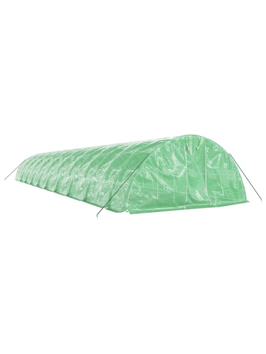 Skleník s ocelovým rámem zelený 100 m² 20 x 5 x 2,3 m