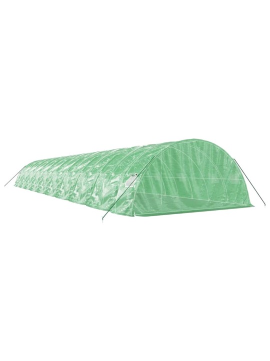 Skleník s ocelovým rámem zelený 100 m² 20 x 5 x 2,3 m
