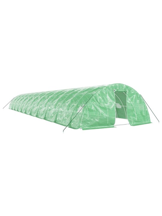 Skleník s ocelovým rámem zelený 110 m² 22 x 5 x 2,3 m