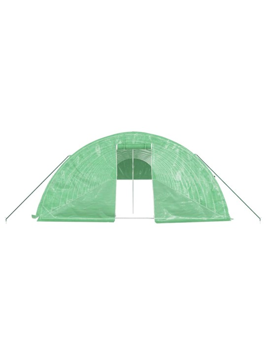Skleník s ocelovým rámem zelený 110 m² 22 x 5 x 2,3 m