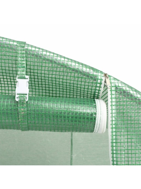 Skleník s ocelovým rámem zelený 110 m² 22 x 5 x 2,3 m