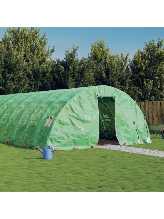 Skleník s ocelovým rámem zelený 110 m² 22 x 5 x 2,3 m