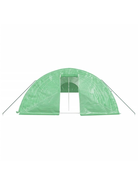Skleník s ocelovým rámem zelený 120 m² 24 x 5 x 2,3 m