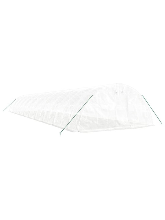 Skleník s ocelovým rámem bílý 100 m² 20 x 5 x 2,3 m