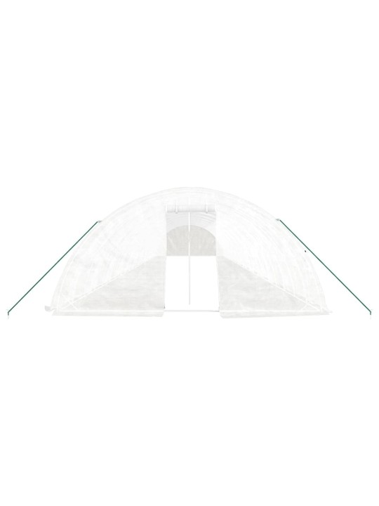 Skleník s ocelovým rámem bílý 110 m² 22 x 5 x 2,3 m