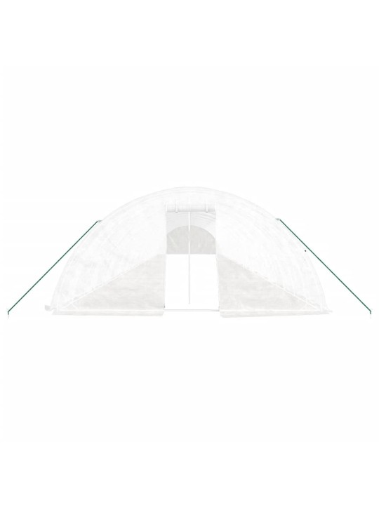 Skleník s ocelovým rámem bílý 120 m² 24 x 5 x 2,3 m