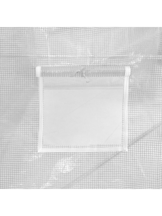Skleník s ocelovým rámem bílý 120 m² 24 x 5 x 2,3 m