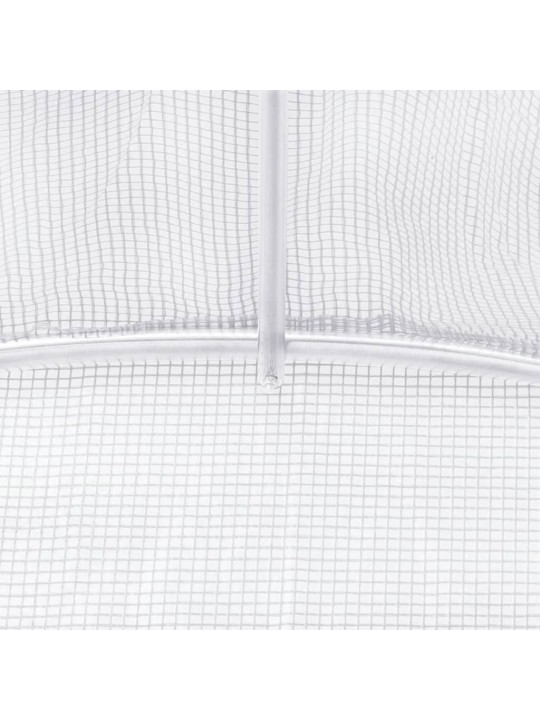Skleník s ocelovým rámem bílý 120 m² 24 x 5 x 2,3 m