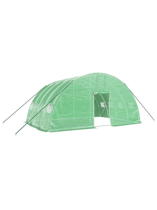Skleník s ocelovým rámem zelený 24 m² 6 x 4 x 2,85 m