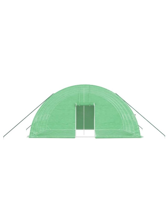 Skleník s ocelovým rámem zelený 24 m² 6 x 4 x 2,85 m