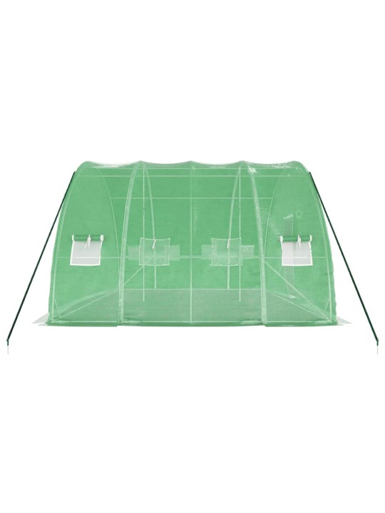 Skleník s ocelovým rámem zelený 24 m² 6 x 4 x 2,85 m