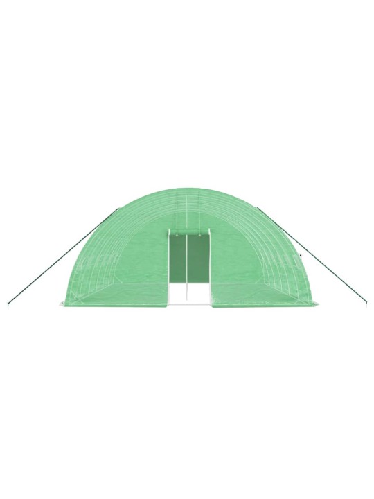 Skleník s ocelovým rámem zelený 36 m² 6 x 6 x 2,85 m