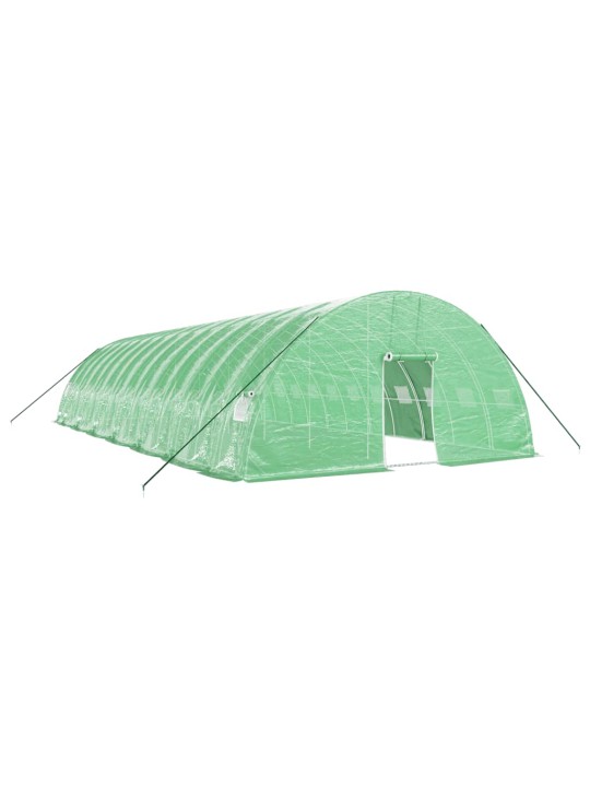 Skleník s ocelovým rámem zelený 84 m² 14 x 6 x 2,85 m