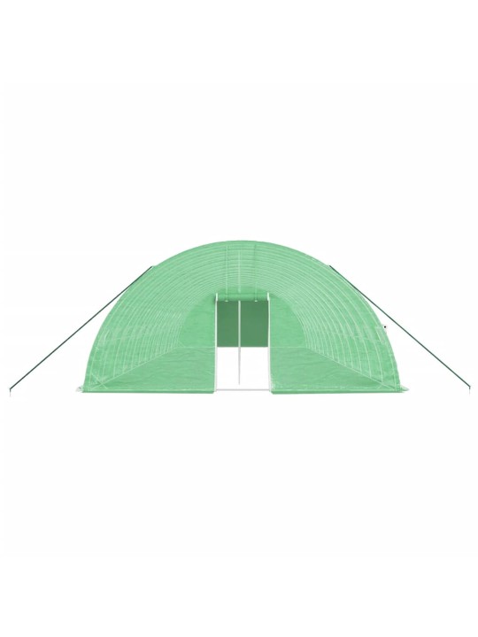 Skleník s ocelovým rámem zelený 84 m² 14 x 6 x 2,85 m