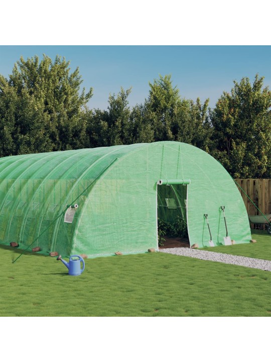 Skleník s ocelovým rámem zelený 84 m² 14 x 6 x 2,85 m