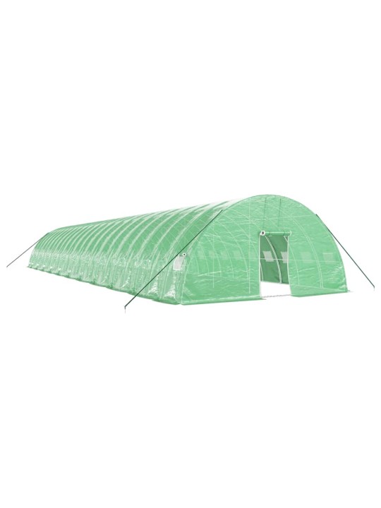 Skleník s ocelovým rámem zelený 132 m² 22 x 6 x 2,85 m