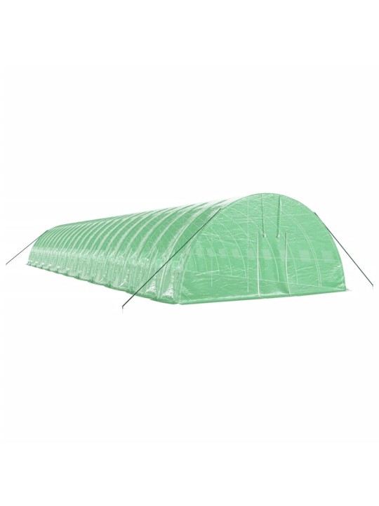 Skleník s ocelovým rámem zelený 132 m² 22 x 6 x 2,85 m