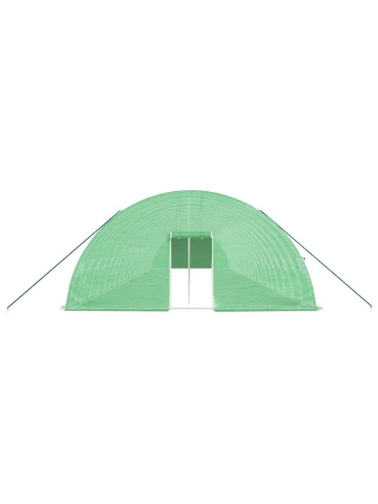 Skleník s ocelovým rámem zelený 132 m² 22 x 6 x 2,85 m