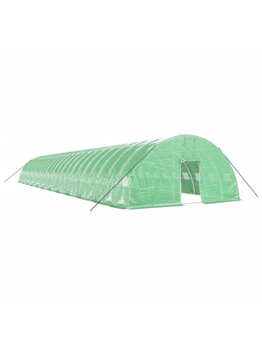 Skleník s ocelovým rámem zelený 144 m² 24 x 6 x 2,85 m