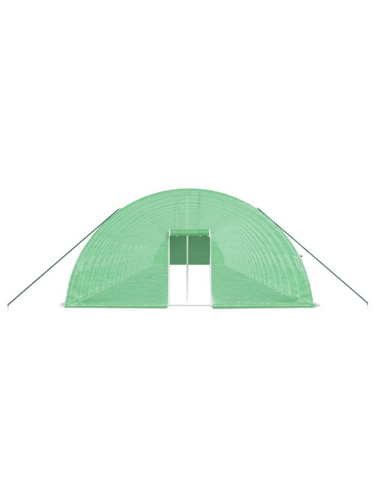 Skleník s ocelovým rámem zelený 144 m² 24 x 6 x 2,85 m