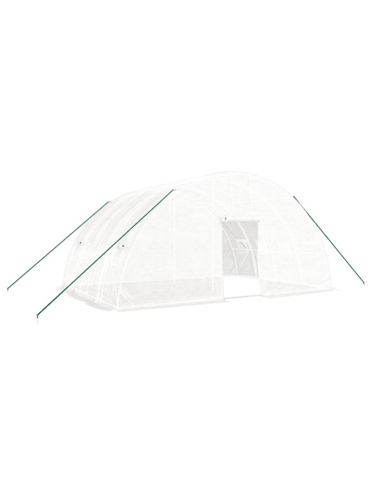 Skleník s ocelovým rámem bílý 24 m² 6 x 4 x 2,85 m