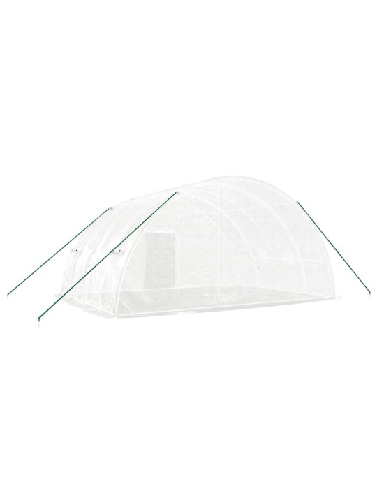 Skleník s ocelovým rámem bílý 24 m² 6 x 4 x 2,85 m