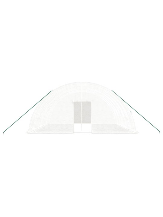 Skleník s ocelovým rámem bílý 36 m² 6 x 6 x 2,85 m