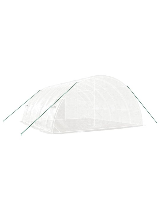 Skleník s ocelovým rámem bílý 36 m² 6 x 6 x 2,85 m