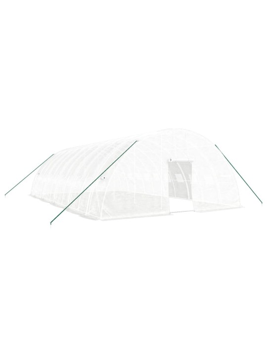 Skleník s ocelovým rámem bílý 60 m² 10 x 6 x 2,85 m
