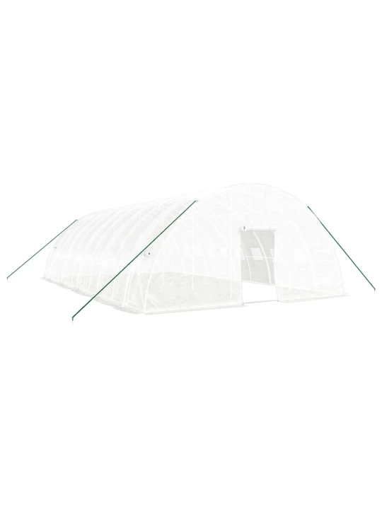 Skleník s ocelovým rámem bílý 60 m² 10 x 6 x 2,85 m