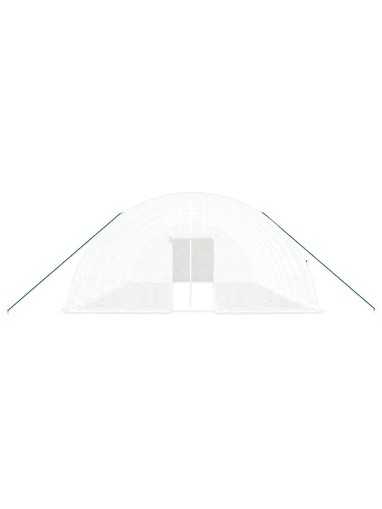 Skleník s ocelovým rámem bílý 60 m² 10 x 6 x 2,85 m