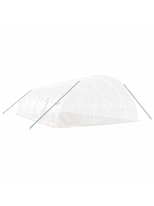 Skleník s ocelovým rámem bílý 60 m² 10 x 6 x 2,85 m